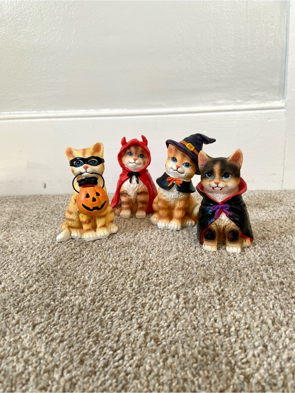 Halloween Cats Collections Etc 4 Piece Halloween Cat Figurines